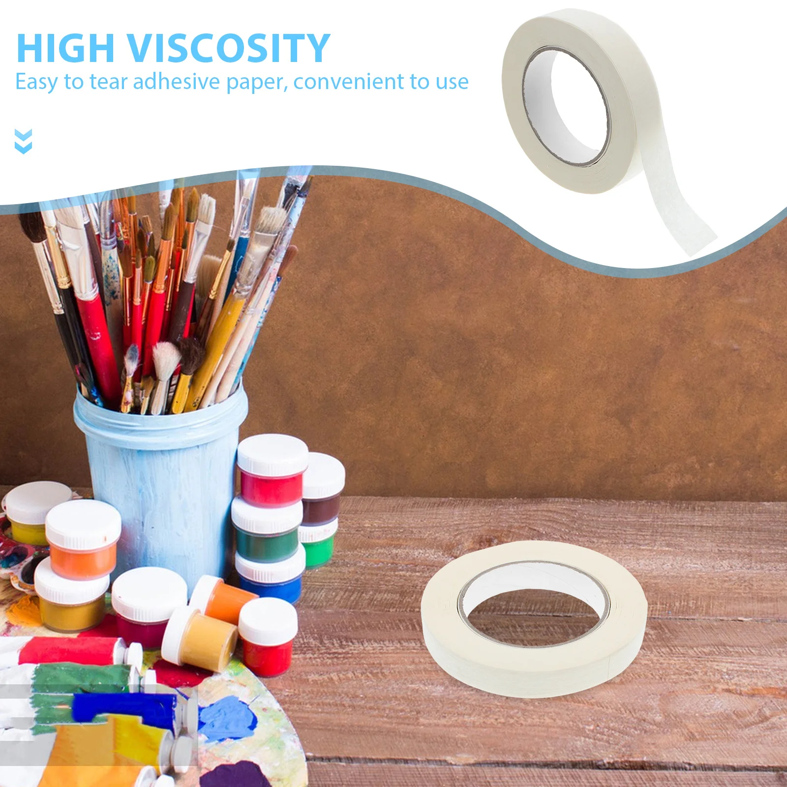 1 لفة متعددة الأغراض شريطٌ لاصق للرسام DIY بها بنفسك ملصقات الألوان المائية رسم الطالب لفة لاصقة رقيقة قابلة للكتابة للاستخدام السائبة