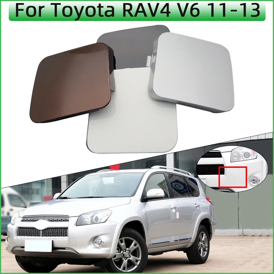 Amortecedor dianteiro gancho de reboque capa para os olhos para toyota rav4 rav4 v6 xa30 2011 2012 2013 gancho de reboque de transporte tampa esquerda lado direito