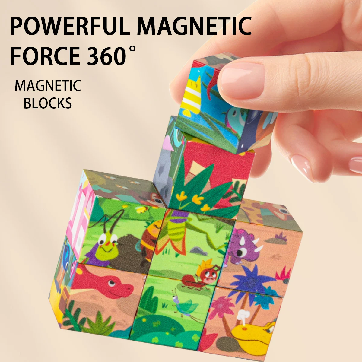 複数のテーマの磁気ブロック、子供の美的感覚、実践能力、知能を高めます、完璧なクリスマスや誕生日プレゼント