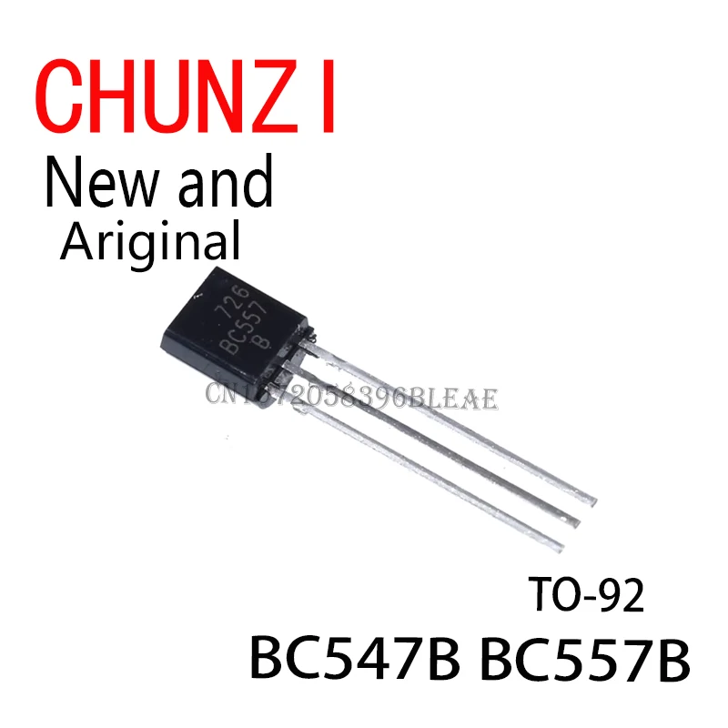 100PCS Neue und Original NPN Transistor BC547 BC557 TO-92 BC547B BC557B