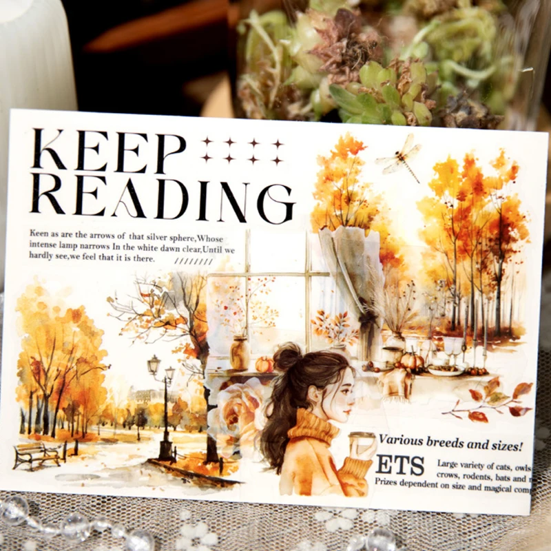 Mr. Paper, 6pcs/bag, Autumn Island Themed Stickers, Decorative Scrapbook, Diary, Hand Account, Base Decoration, DIY Stickers
