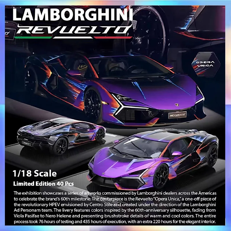 

1:18 IVY Car Model LAMBORGHINI Revuelto Opera Unica Resin Model Limited Edition Room Ornament Collectible Gift