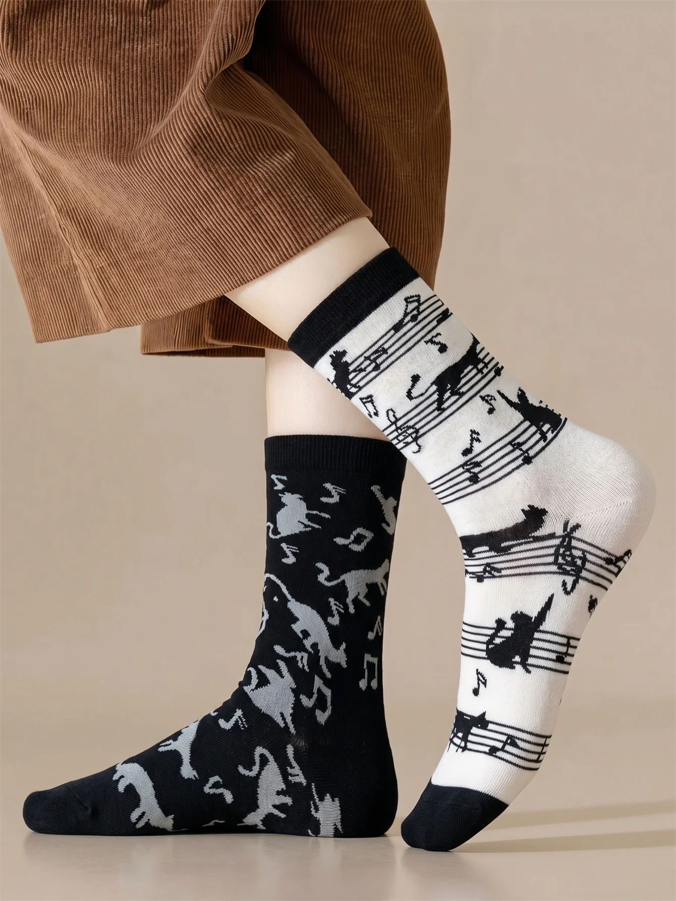Cat Music Print Katoenen Sokke - Musical Instrument Tuba recensie en prijs
