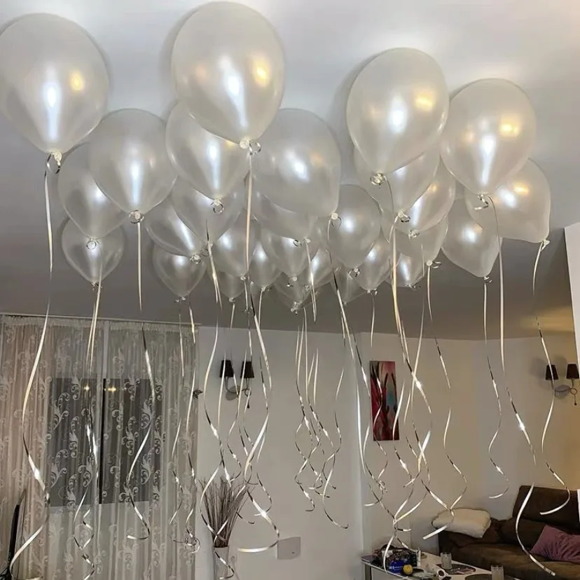 5/10/12inch Pearl White Balloons 10/30/50Pcs Glossy White Balloon Birthday Baby Shower Wedding Bridal Party Deco