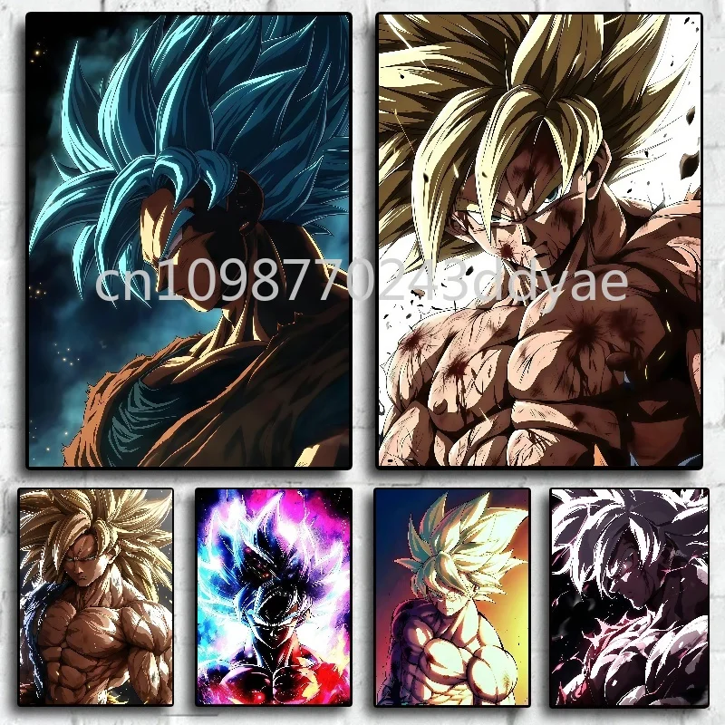 

Classic Anime Peripheral Poster Dragon Ball Wukong Beiji Printing Canvas Painting Modern Art Home Wall Decoration Painting