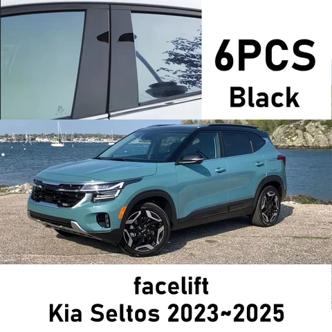 Накладка на стекло автомобиля для Kia Seltos SP2i SP2c SP2 Kia KX3 2021 2022 2023 2024 2025 B C Наклейки на стойку колонки Аксессуары для автомобилей
