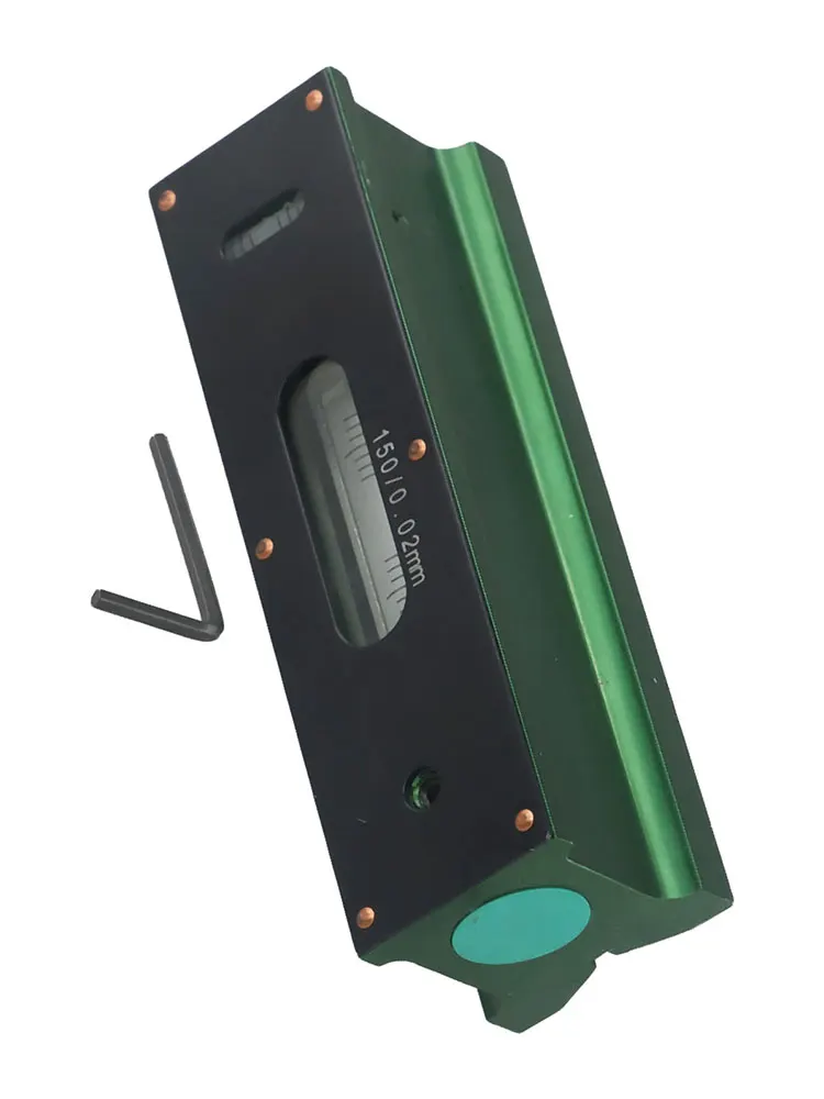 100mm 0.02mm Metal Strip Level with V Groove Base for Machinery Alignment and Industrial Measuring Applications