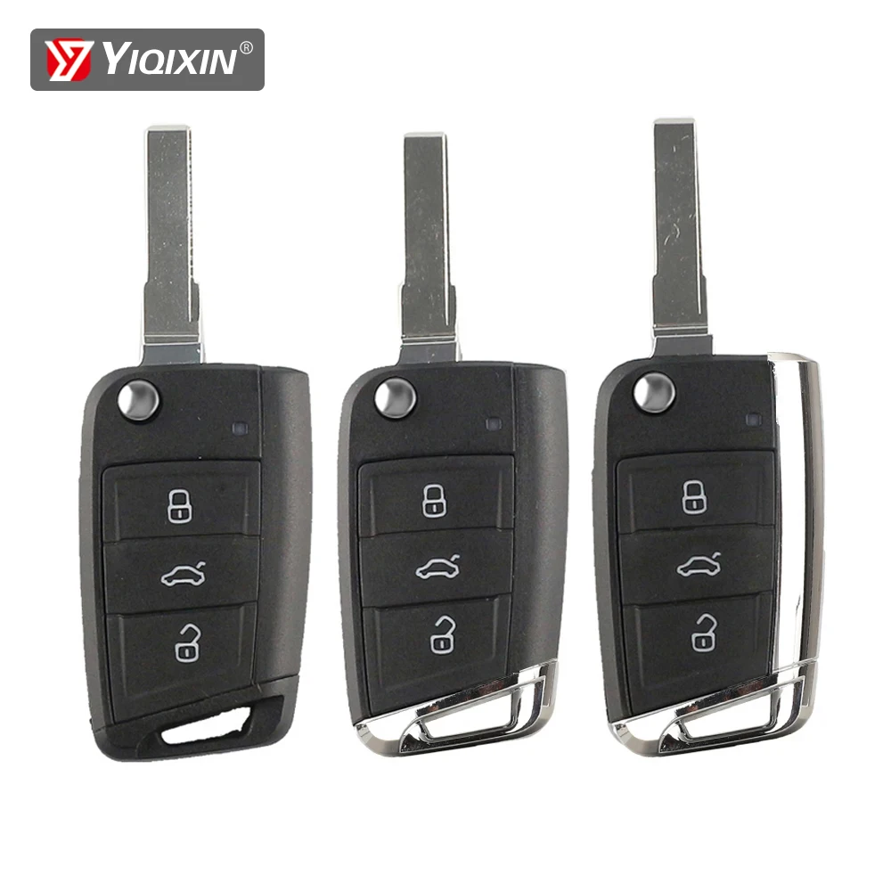 Remote Car Key Shell For Volkswagen VW Golf 7 4 5 Polo MK7 Tiguan Passat Sportsvan GTI For Skoda Octavia A7 Seat Kodiaq No Logo