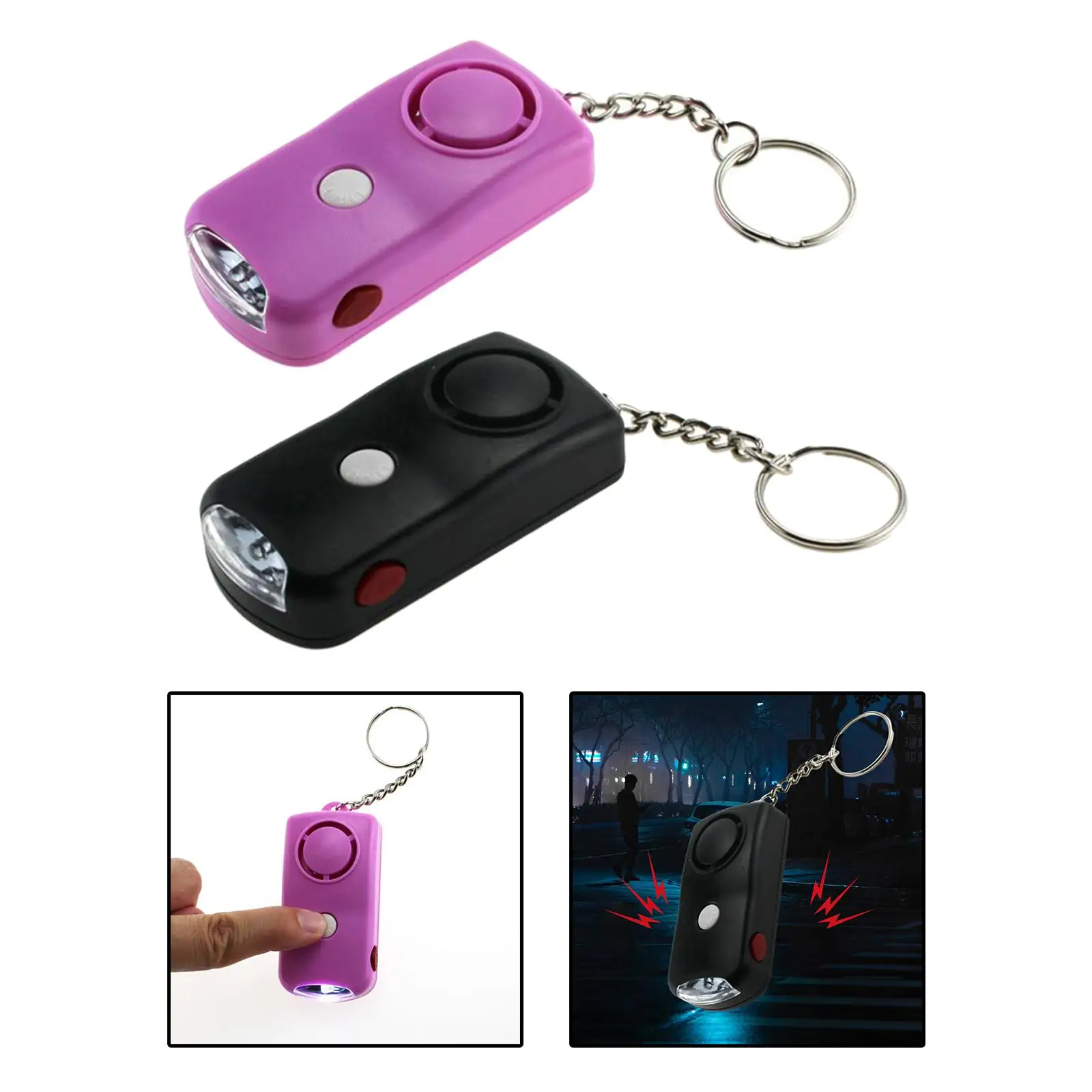 Personal Security Alarm Emergency LED Flashlight with LED Light Portable