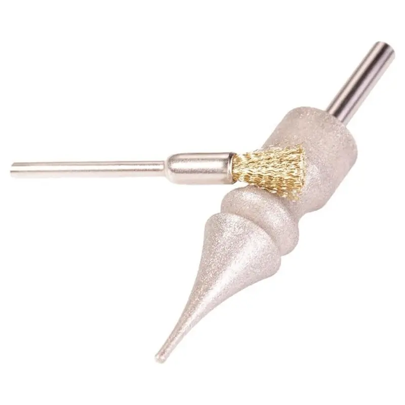 

AB34-Precision-Tip Leather Polishing Tool-Professional 240 Grit Metal Abrasive Head For Detailed Crafting