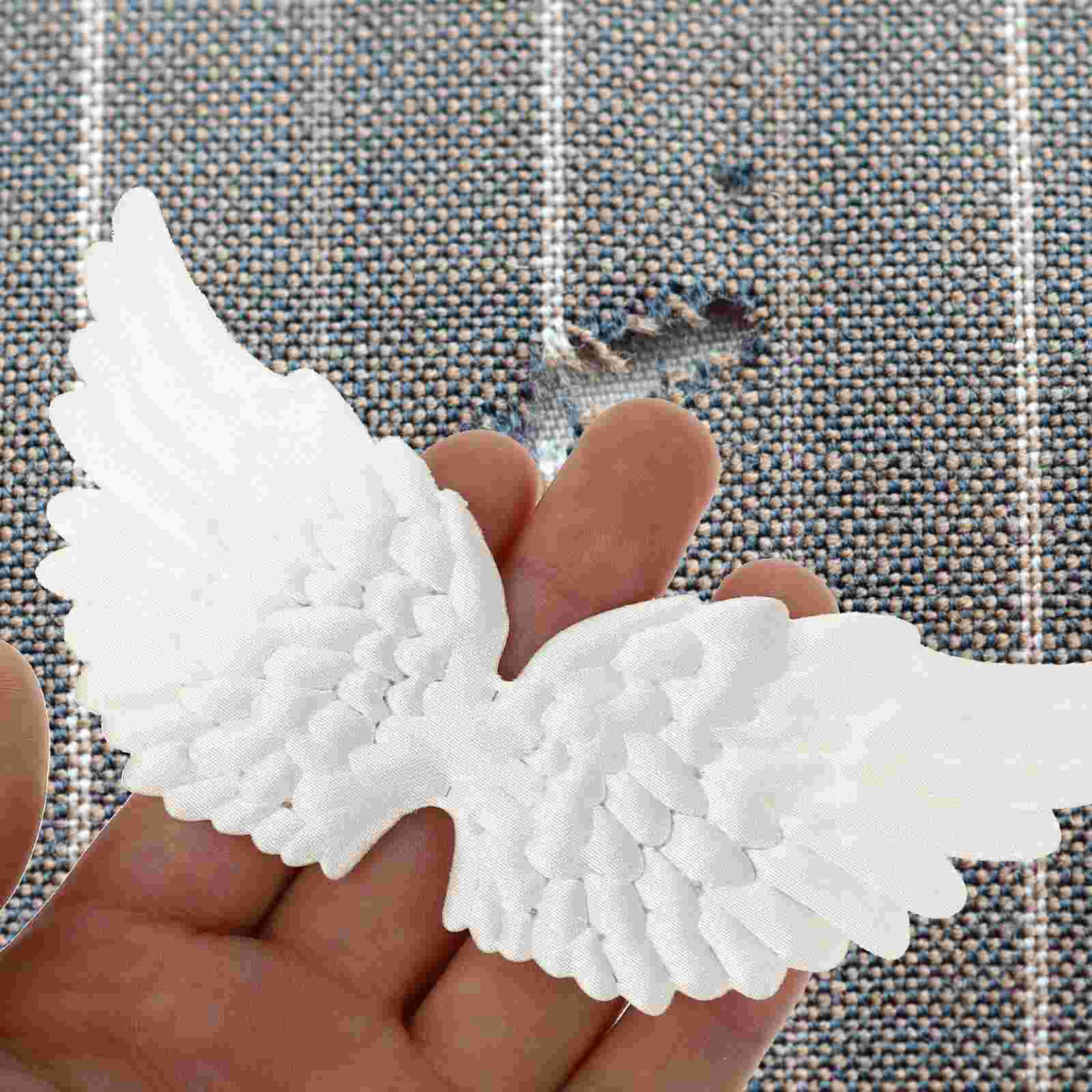 18 Pcs Angel Wings Accessories Shape Ornaments Christmas Decorations DIY Bag Cloth Adornments