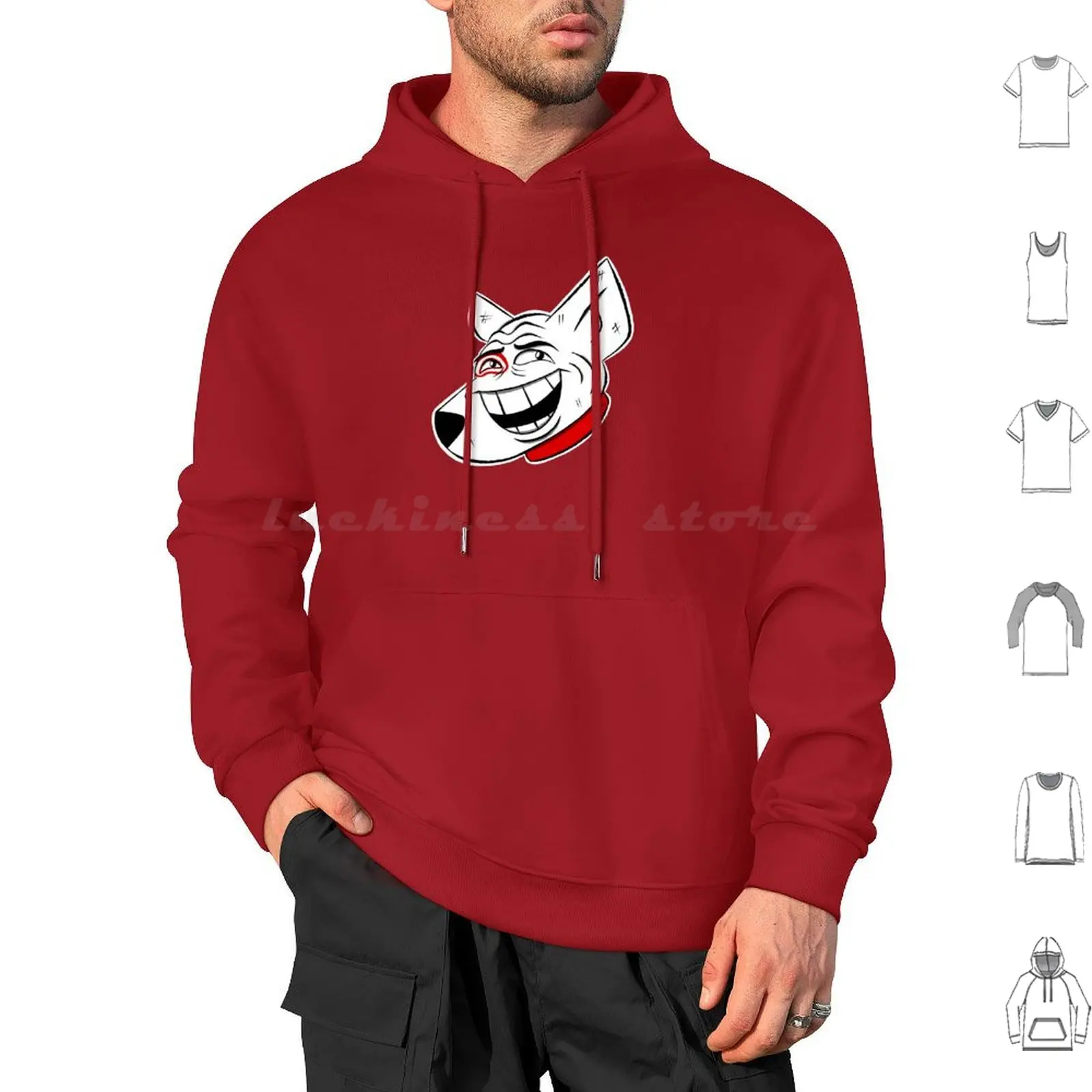 Troll Face Bullseye Hoodie cotton Long Sleeve Troll Face Troll Bullseye Bullseye Target Dog Target Dog Humor Meme