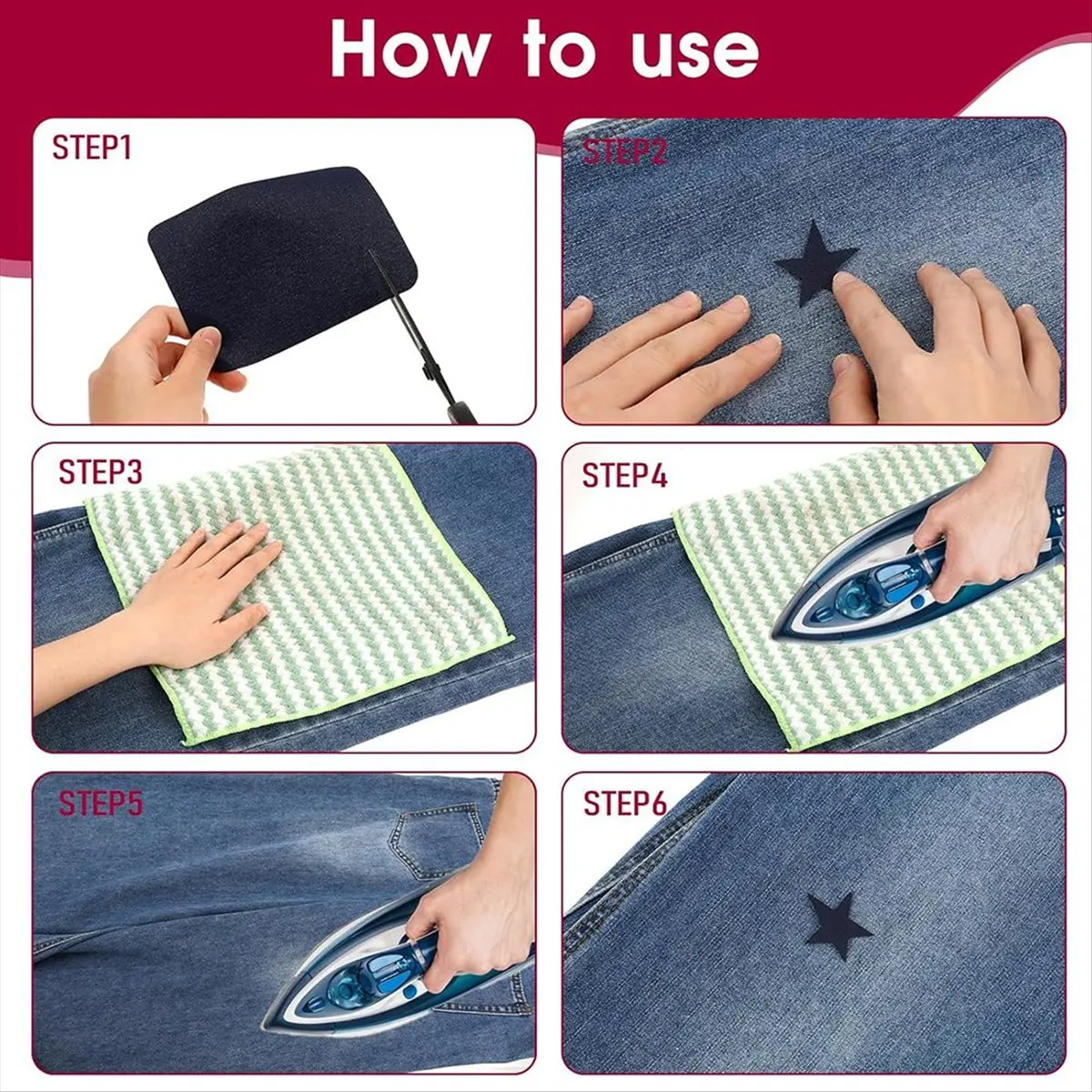*CLOS 26 PCS Iron on Patches for Clothing Repair Multi-Colored Fabric Patches for Jeans and Clothings Repair Kits