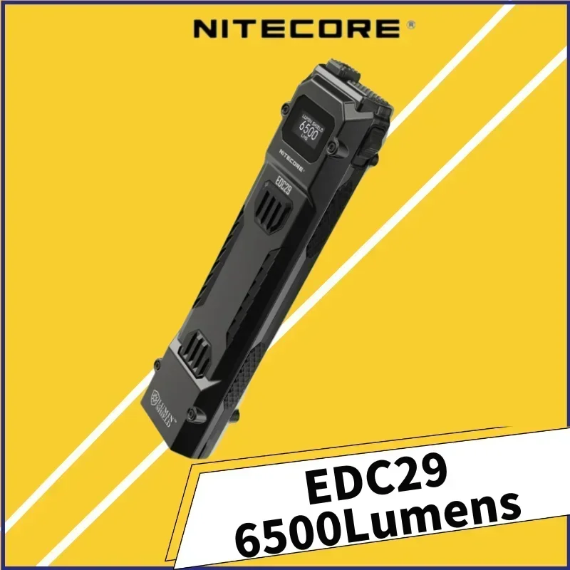 

NITECORE EDC29 6500Lumens Utra Slim EDC Tactical Flashlight USB-C Rechargeable Bulit-in Battery Max throw of 400 meters