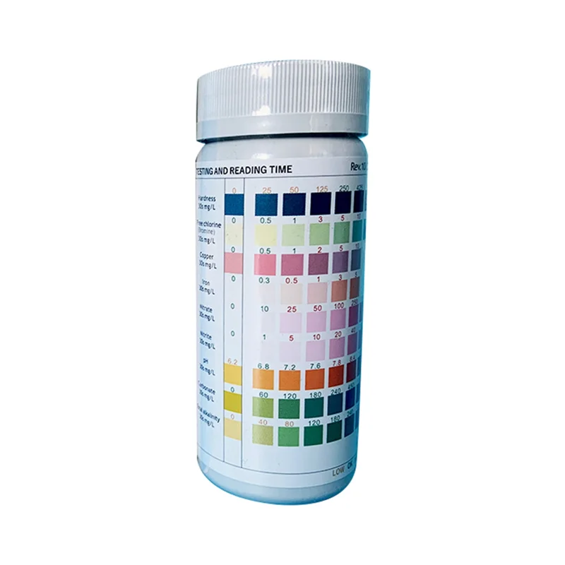 A26F-طقم اختبار المياه 100 شرائط اختبار المياه المنزلية للبئر والصنبور طقم اختبار اختبارات ل PH ، الكلور ، نيتريت الرصاص والمزيد