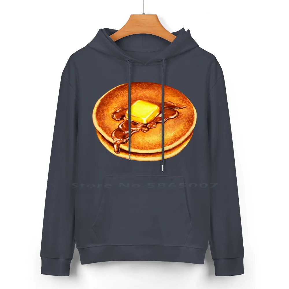 Pancakes Pattern Pure Cotton Hoodie Sweater 24 Colors Pancake Food Breakfast Cute Retro Kitsch Kawaii Vintage 100% Cotton