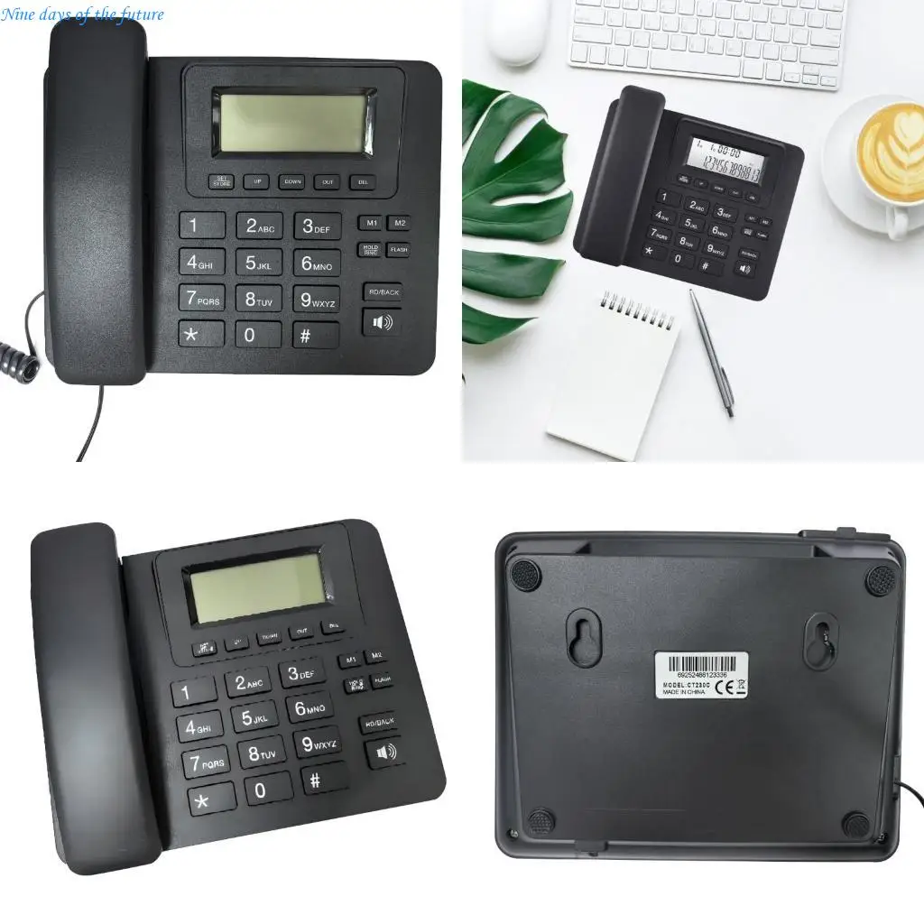 Desktop Corded Telephone for Home Landline Telephone with Big Button Phone E65A