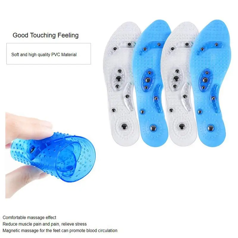 

1 пара магнитотерапевтических массажных стельок для ног, массажные стельки для акупунктурных точек, подошва из пены с эффектом памяти для мужчин и женщин, стельки для обуви для снятия усталости ног