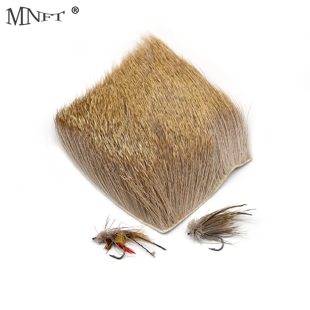 MNFT 1 Pcs Dry Fly Tying Elk Deer Hair Patch for Caddis Zonker Mice Fishing Fly Dry Flies Tying Material