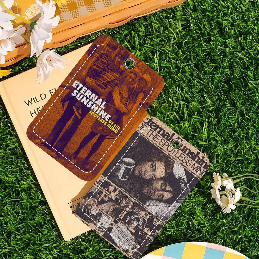 Eternal Sunshine Of The Spotless Mind Card Case Keychain Access Card Bag Key Tag Ring Leather Card Holder Key Ring Access