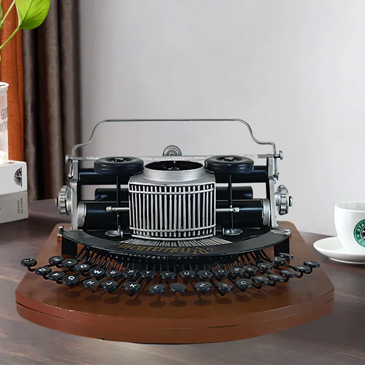 European industrial style retro typewriter prop model decorative ornament window photography old-fashioned metal handicrafts