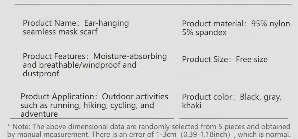 GTUBIKE Sport-Bandana, atmungsaktiv, Sonnenschutz, Radfahren, Fahrrad, Gesichtsbedeckung, wiederverwendbare Masken, Wandern, Camping, Halstuch, weicher Schal – Detail 5