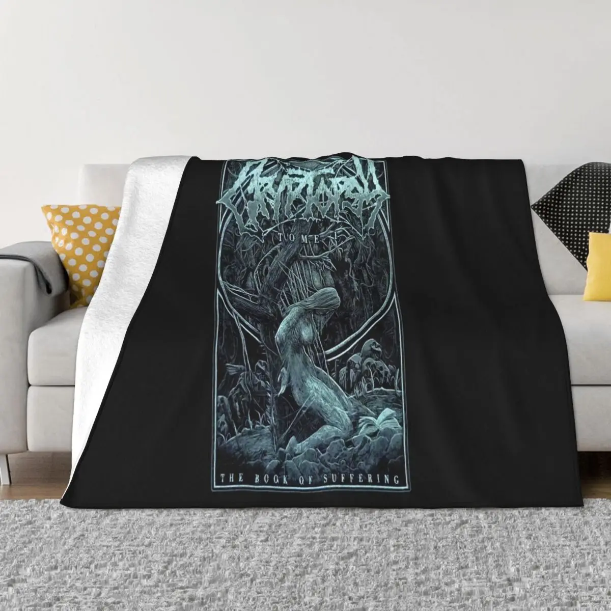 Cryptopsy Book Of Suffering S M L Xl Baseball Death Metal Band Baseball Baseball Ha Throw Blanket