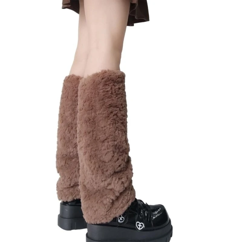 

Гетры из искусственного меха, теплые уютные нечеткие гетры с манжетами для ботинок, чехол для женщин 15UB