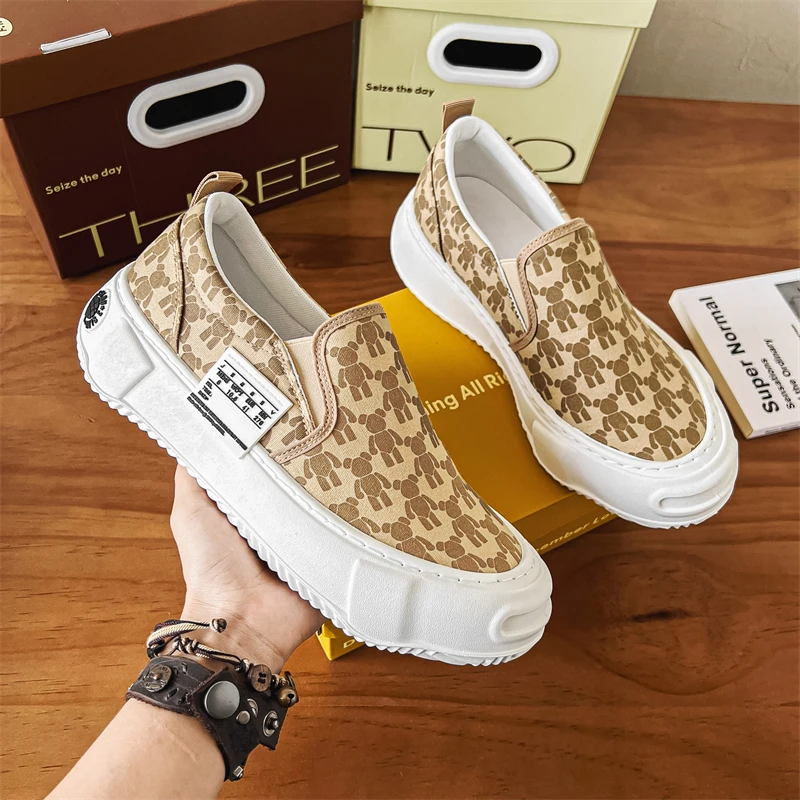 Men’s Summer New Breathable Canvas Shoes Fashion Casual Flat Shoes