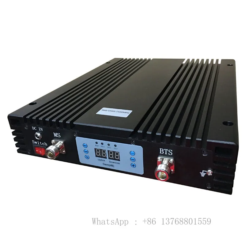 Powerful 75db High Gain Qua Band Signal Booster 2g 3g 4g Power Repeater