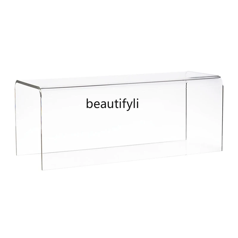 Modern Light Luxury Transparent Long Stool Nordic Simple Bedroom Bed End Stool Fashion Creative Home Wall Shoe Changing Stool