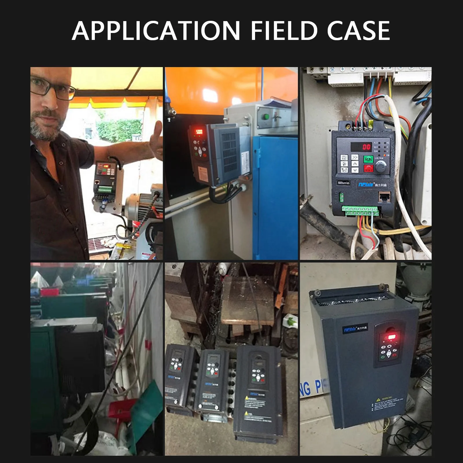 Frequency Converter NFLIXIN  Frequency Drive Vector Inverter Converter 3 Phase Input Output 4KW  Frequency Drive