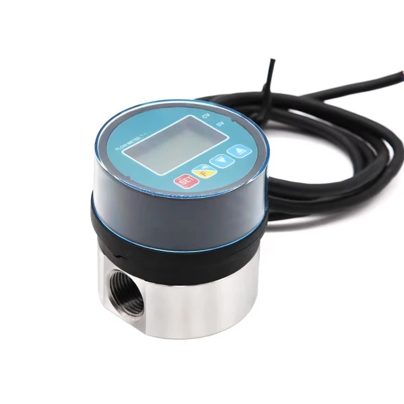 High Precision SS304 Diesels Flowmeter with LCD RS485 Modbus 24VDC Water Fuel Oil Measurement Gear Flow Sensor DN15