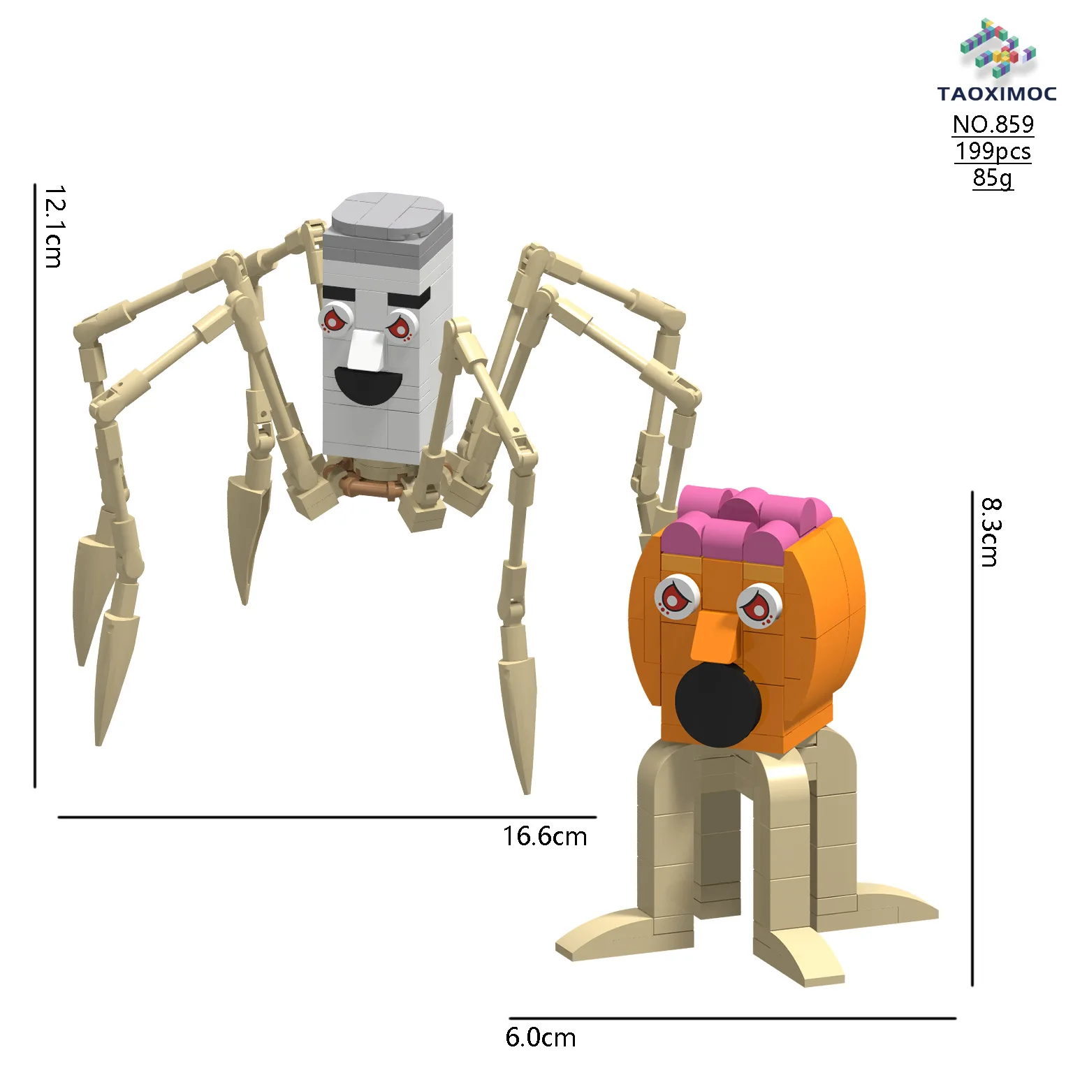 

Long Leg Salt Shaker Honey Jar AI The Book of Mountains and Seas MOC Building Blocks Monster Bricks Toys Compatible With LEGO