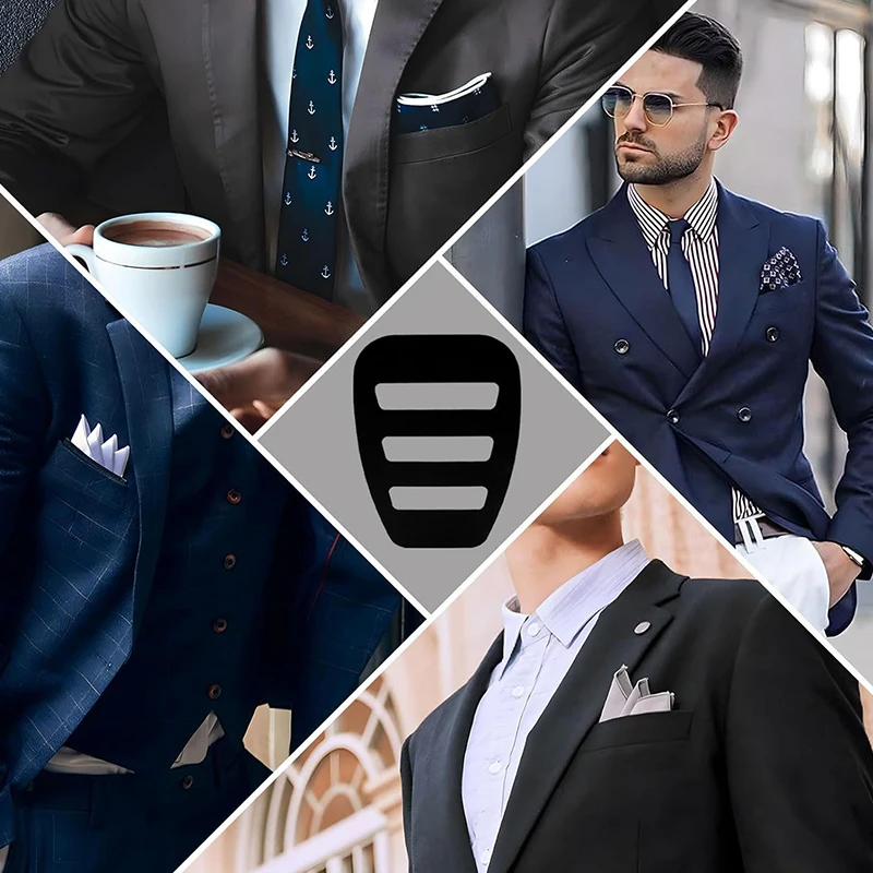 حامل مربعات الجيب للرجال منديل دعم حارس رجل مناديل للرجال السادة دعوى تثبيت أصحاب التبعي #5