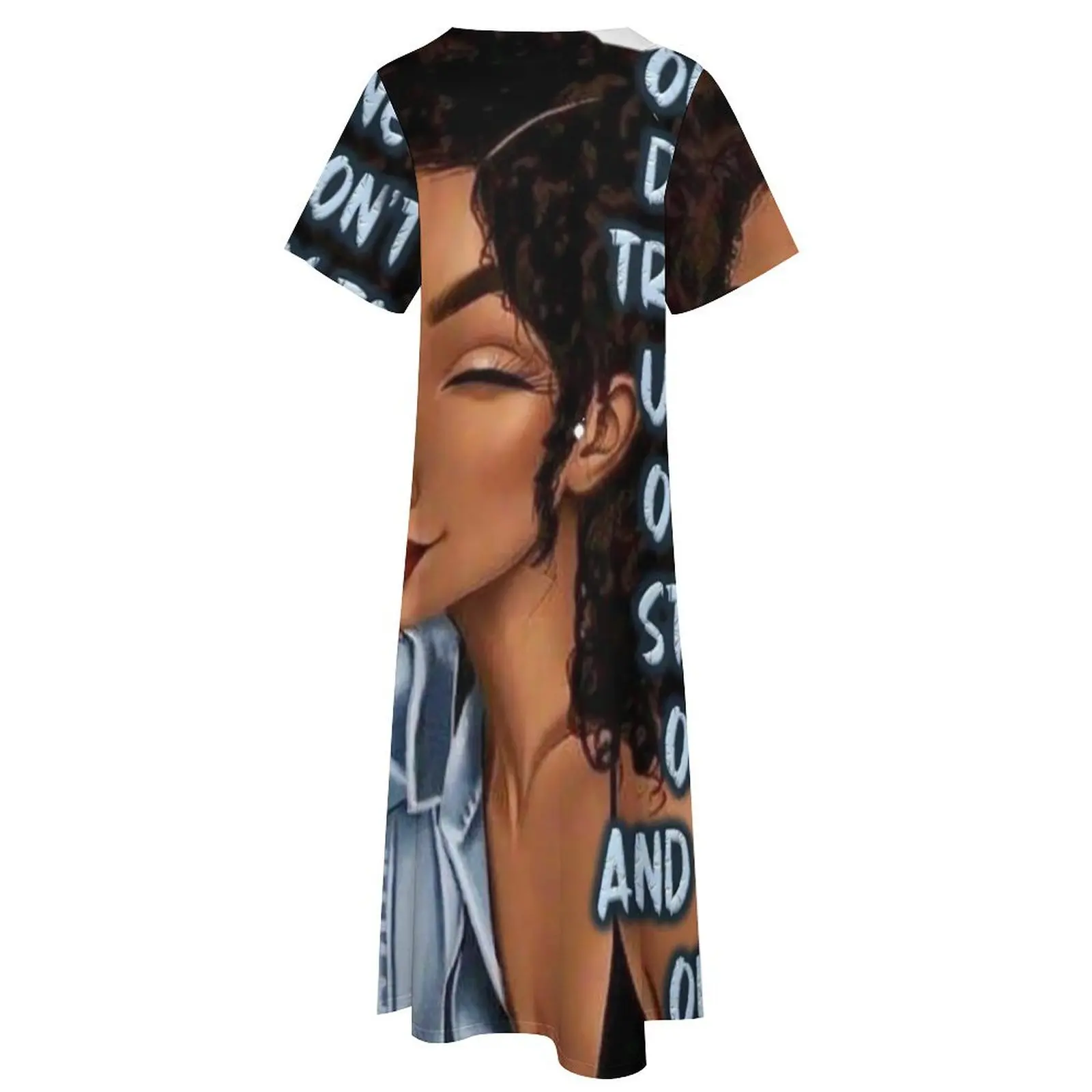 Cartoon Dames Jurk Zomer Afro Vrouw Esthetische Boho Strand Lange Jurken Womens Sexy Maxi Jurk Cadeau