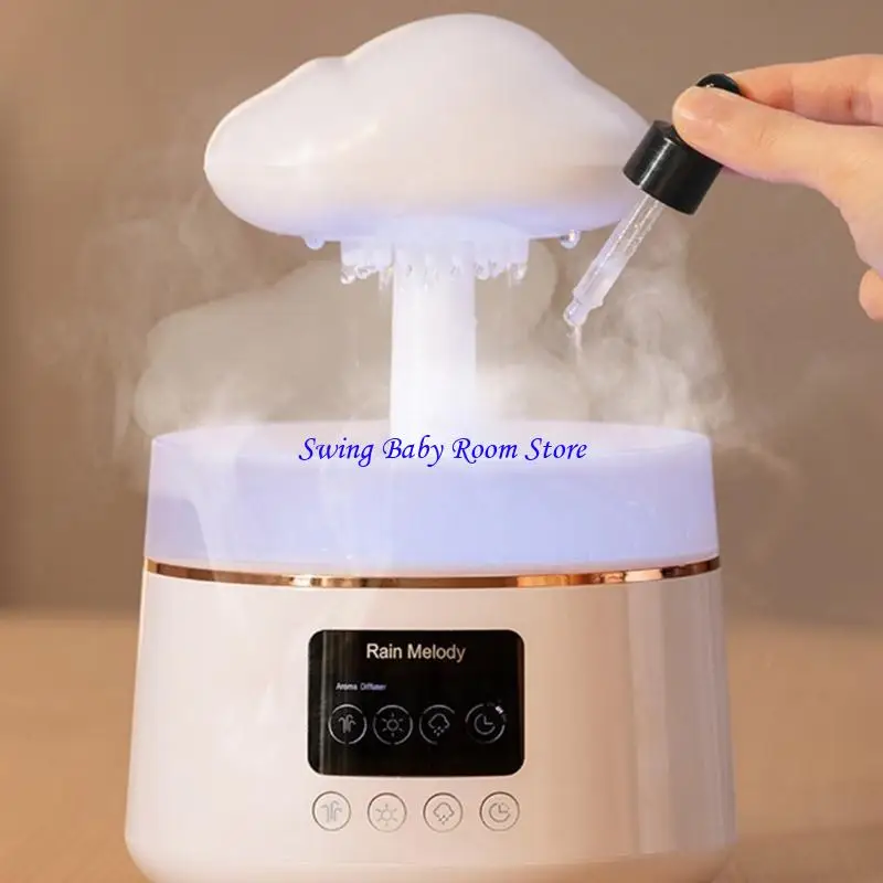 K1AD Small Mists Humidifier Cloud Relaxing Humidifier 300ML Small Humidifier for Office Bedroom Living Room