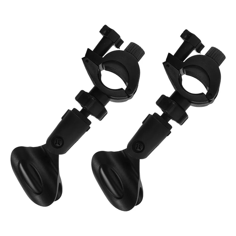 2 Sets Microphone Clip Wireless Microphones Plastic Clips Rotation Holder for Stand Universal