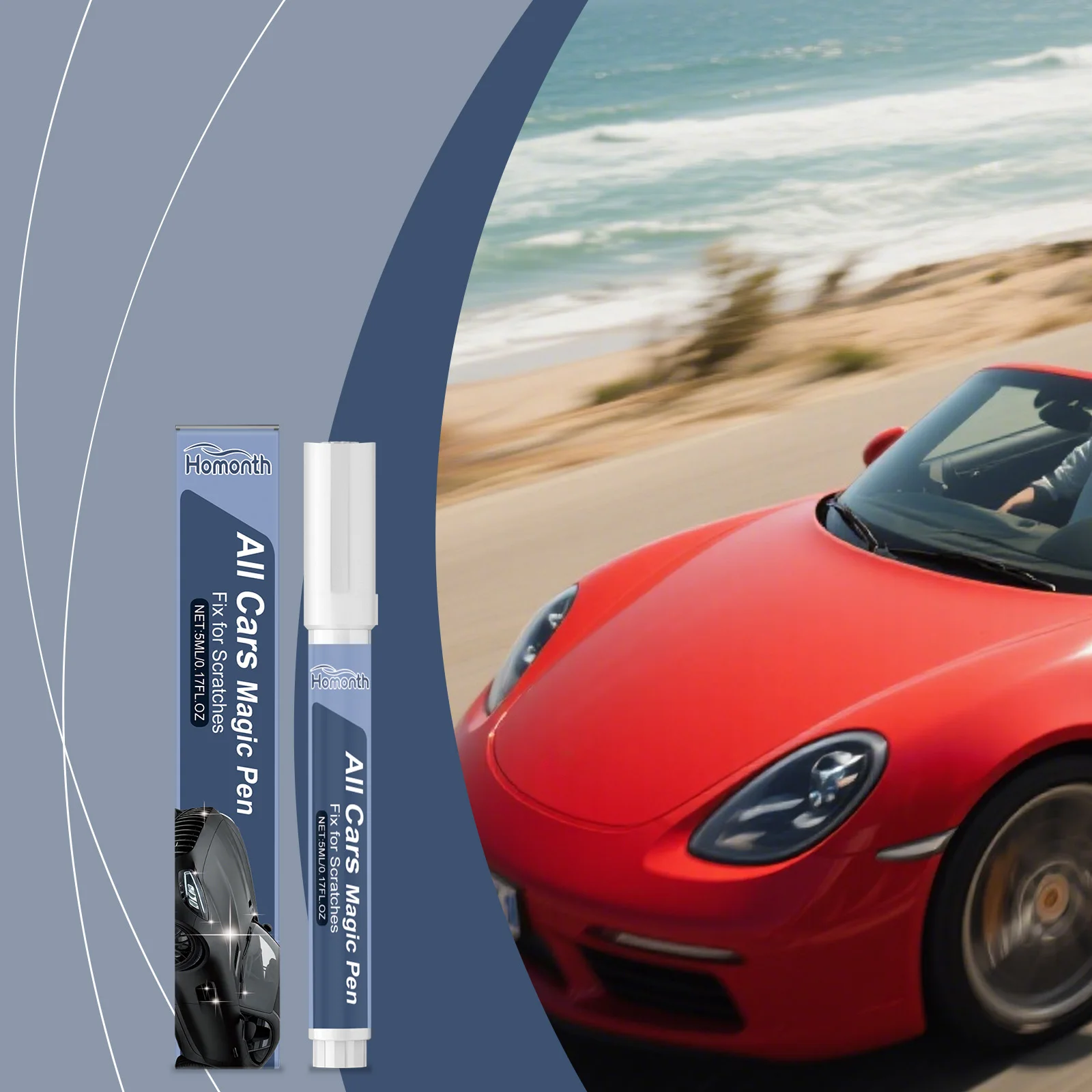 

Car Paint Maintenance Pen - 2-in-1 Auto Touch Pen for Scratch Care, Convenient Paint Care & Repair To Boost Surface Brightness