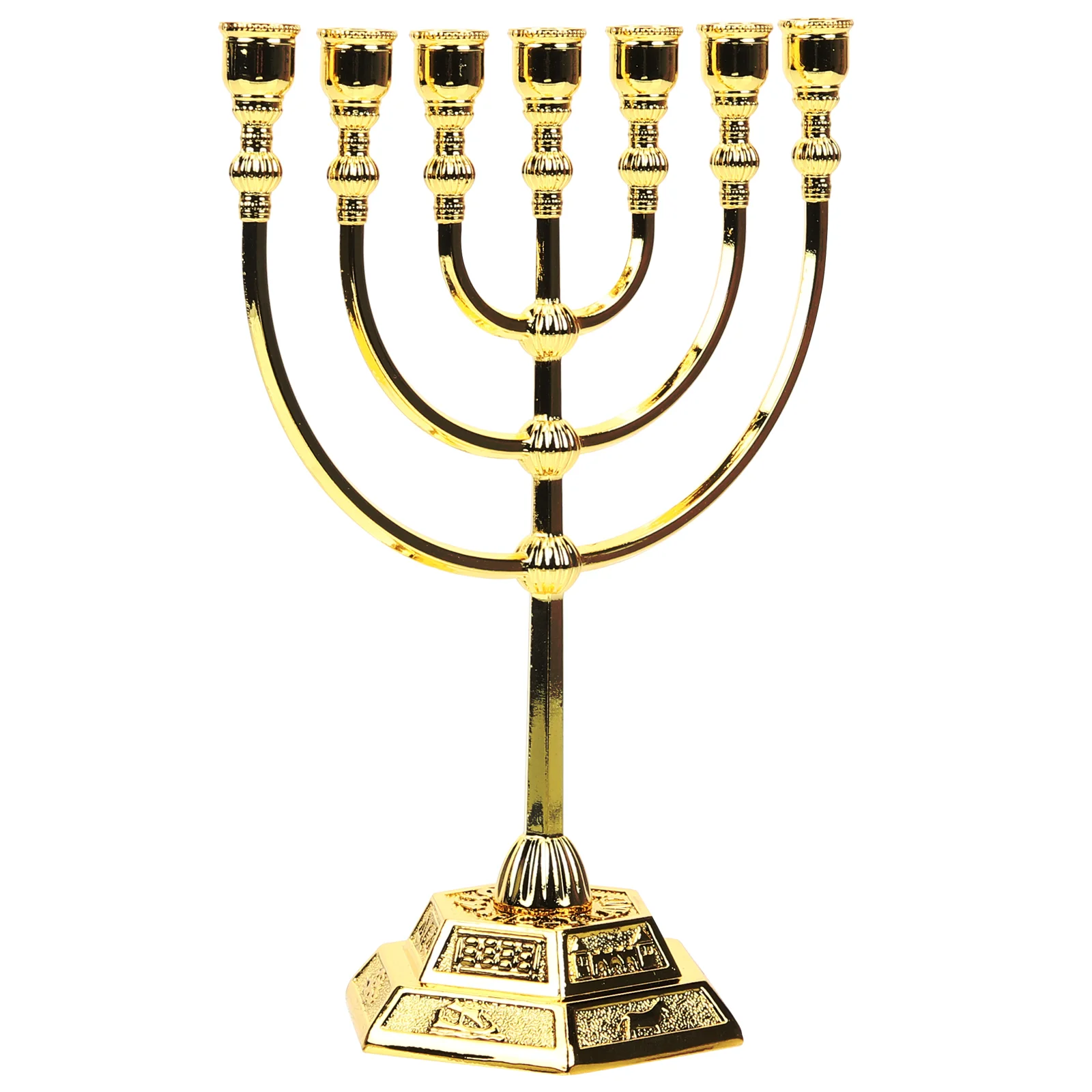 

Hanukkah Candlestick Decor Tapered Candlesticks Desktop Adornment Jewish Holder Ornaments Lampstand Menorah