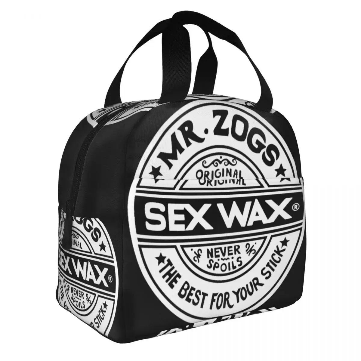 Mr Zogs Surfing Insulated Lunch Bag for Outdoor Picnic Sex Wax Logo Resuable Thermal Cooler Bento Box
