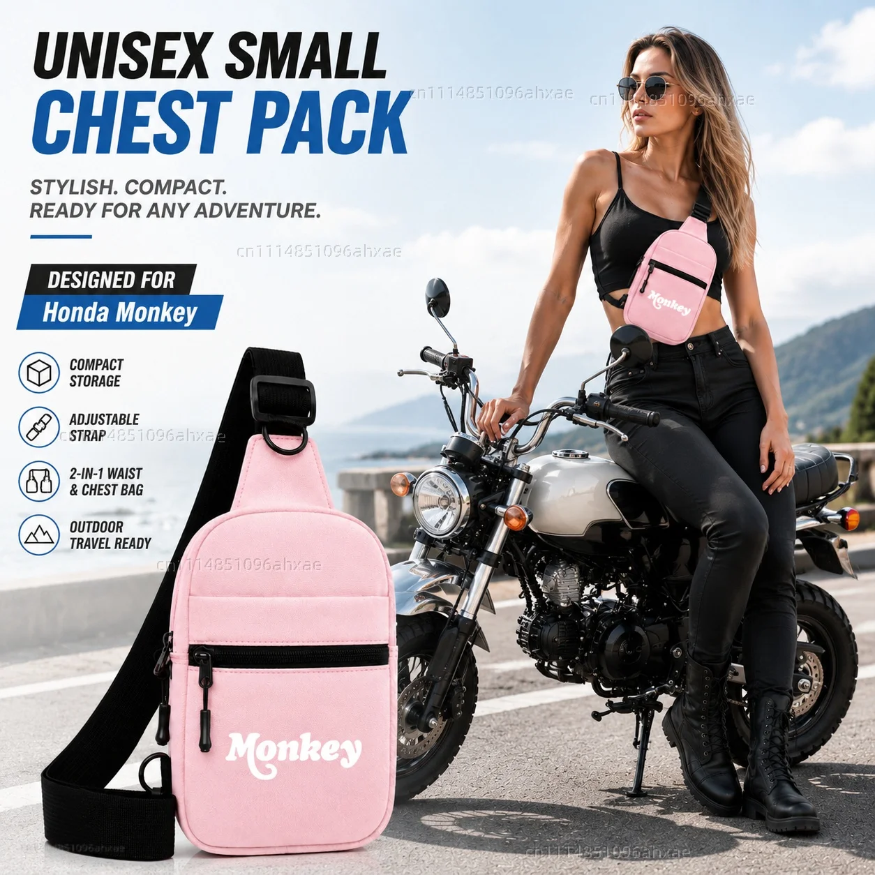 Motorcycle 2In1 Multi-functional Waist Bag Chest Bag Outdoor Travel Bag Waterproof Riding For Honda Monkey Z-125 Z125 Z 125