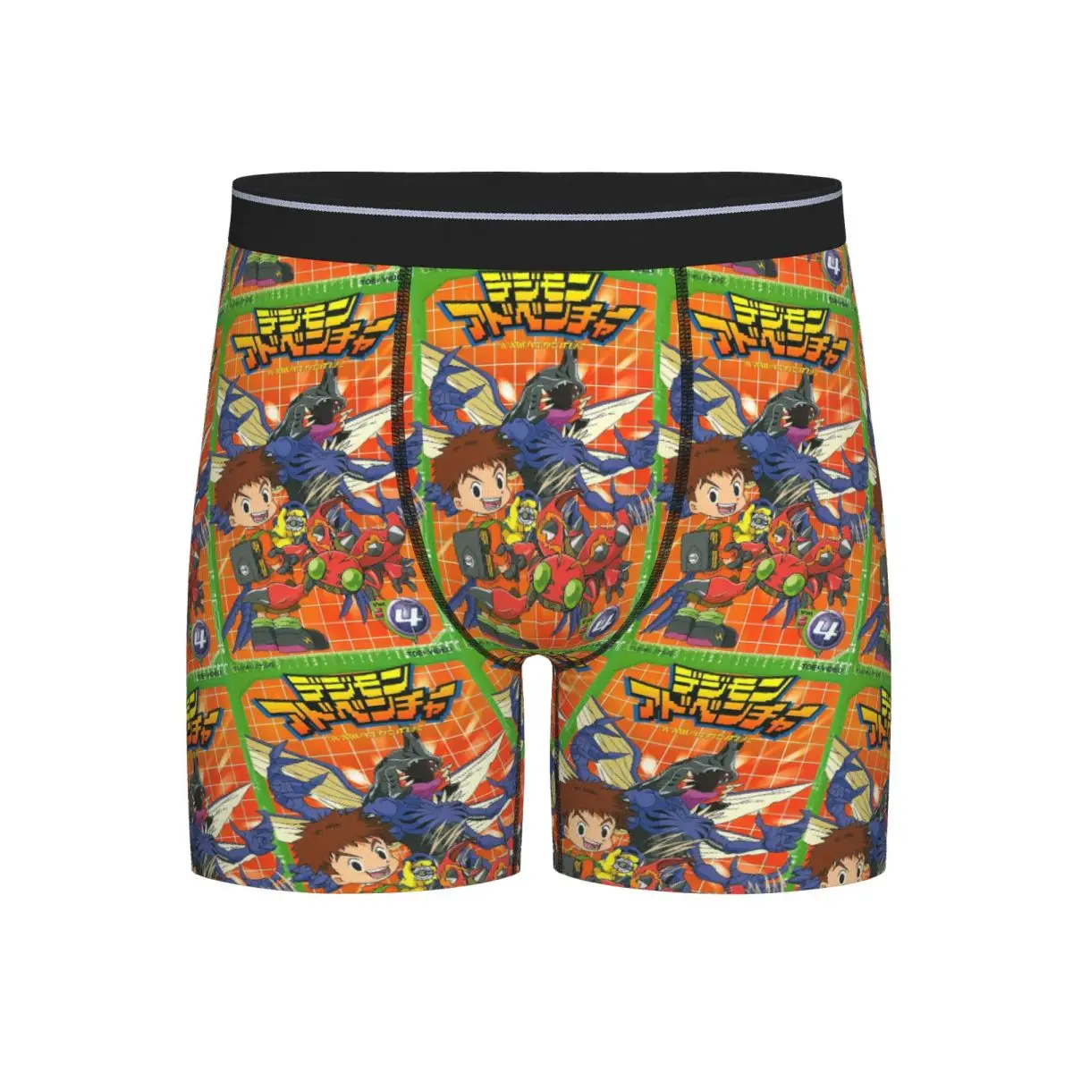 

Long Boxer Underpants Shorts Guilmon In The Box Digimon Panties Male Soft Underwear for Homme Man Boyfriend Gift