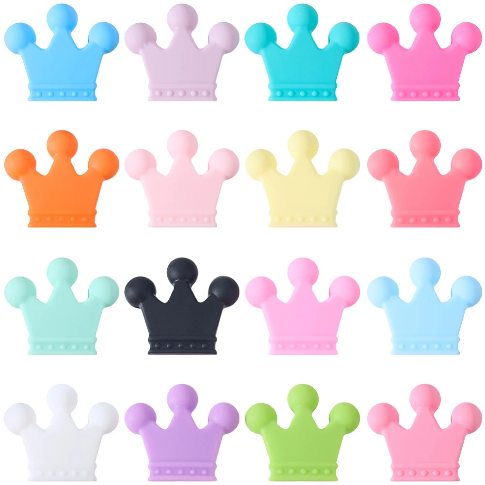 1 Box 16Pcs 16 Styles Focal Beads King Beads Colorful Soft Rubber Queen Loose Spacers for Pens Keychains Bracelets Jewelry