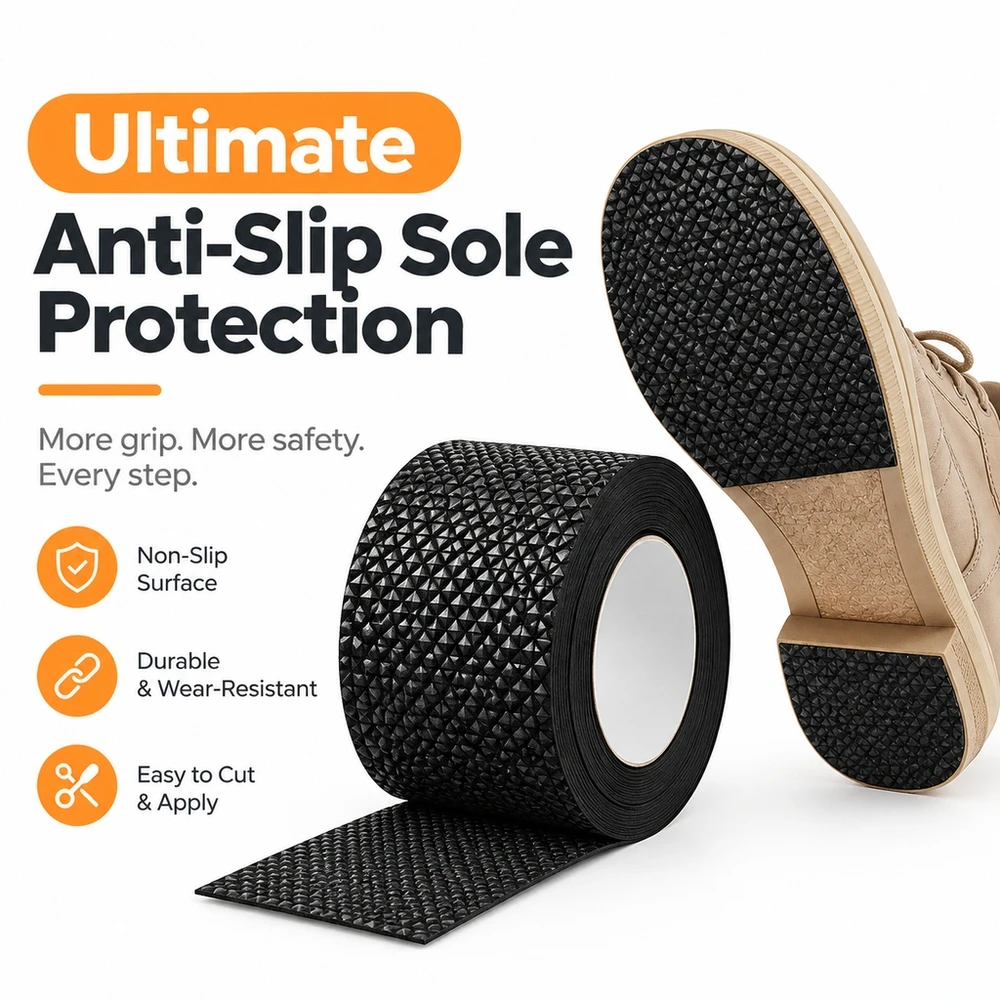Self Adhesive Diamond Pattern Anti Slip Sole Tape Shoe Guard for Sneakers Dress Shoes Martin Boots Birthday Party Gift