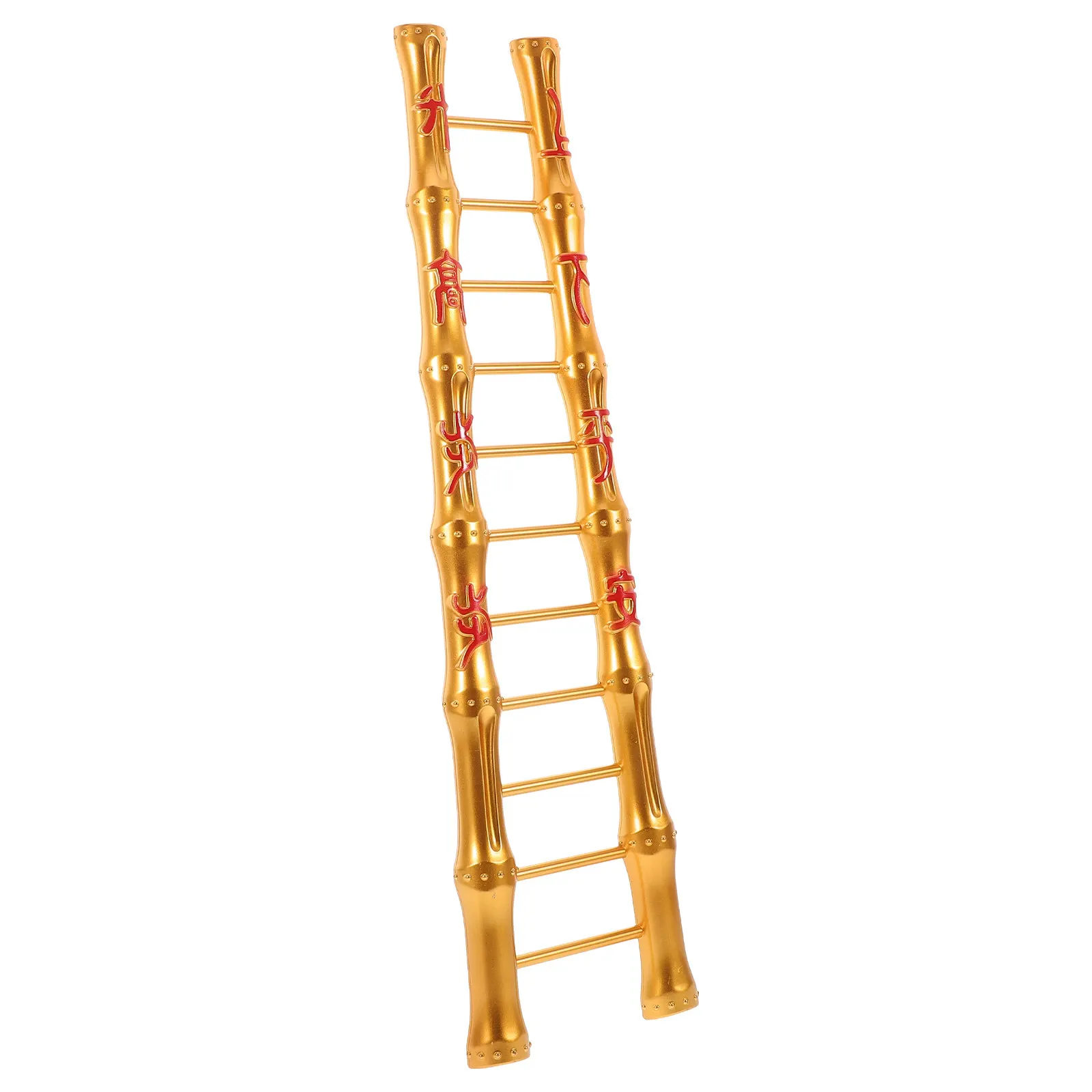 Miniature Golden Brass Ladder Ornament Step Design Symbol of Success Handcrafted Decor Fairy Garden Accessory