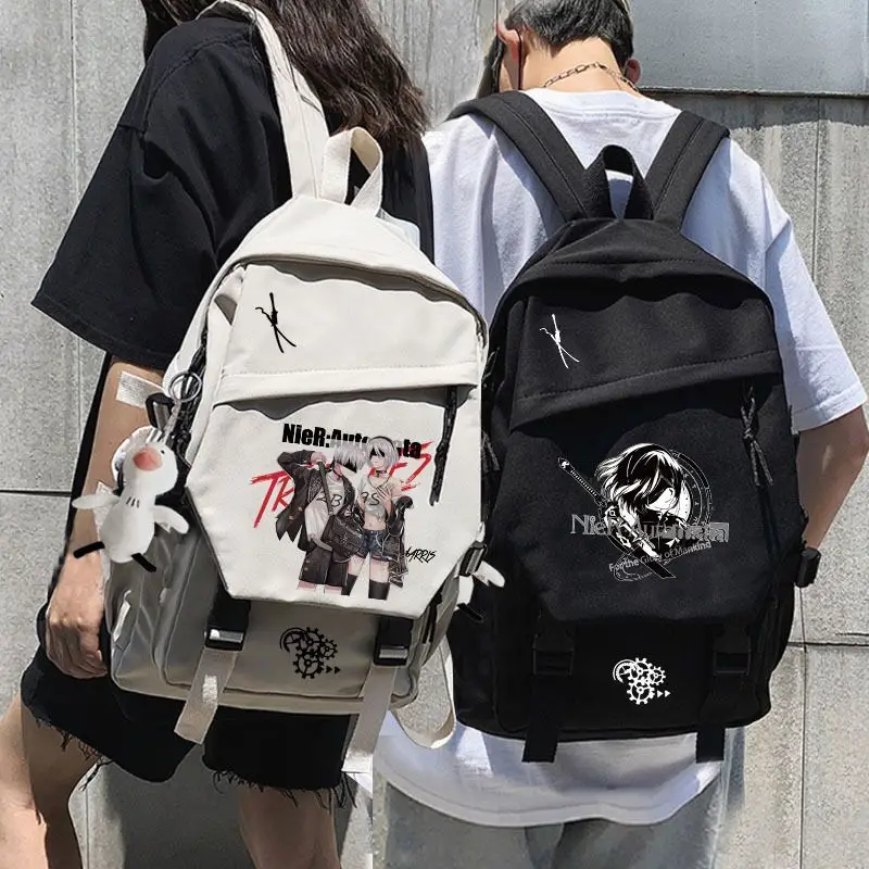 

Nier Automata Merchandise Trendy Backpack 2D 2B Sister Anime Junior High Students Boys And Girls School Bag