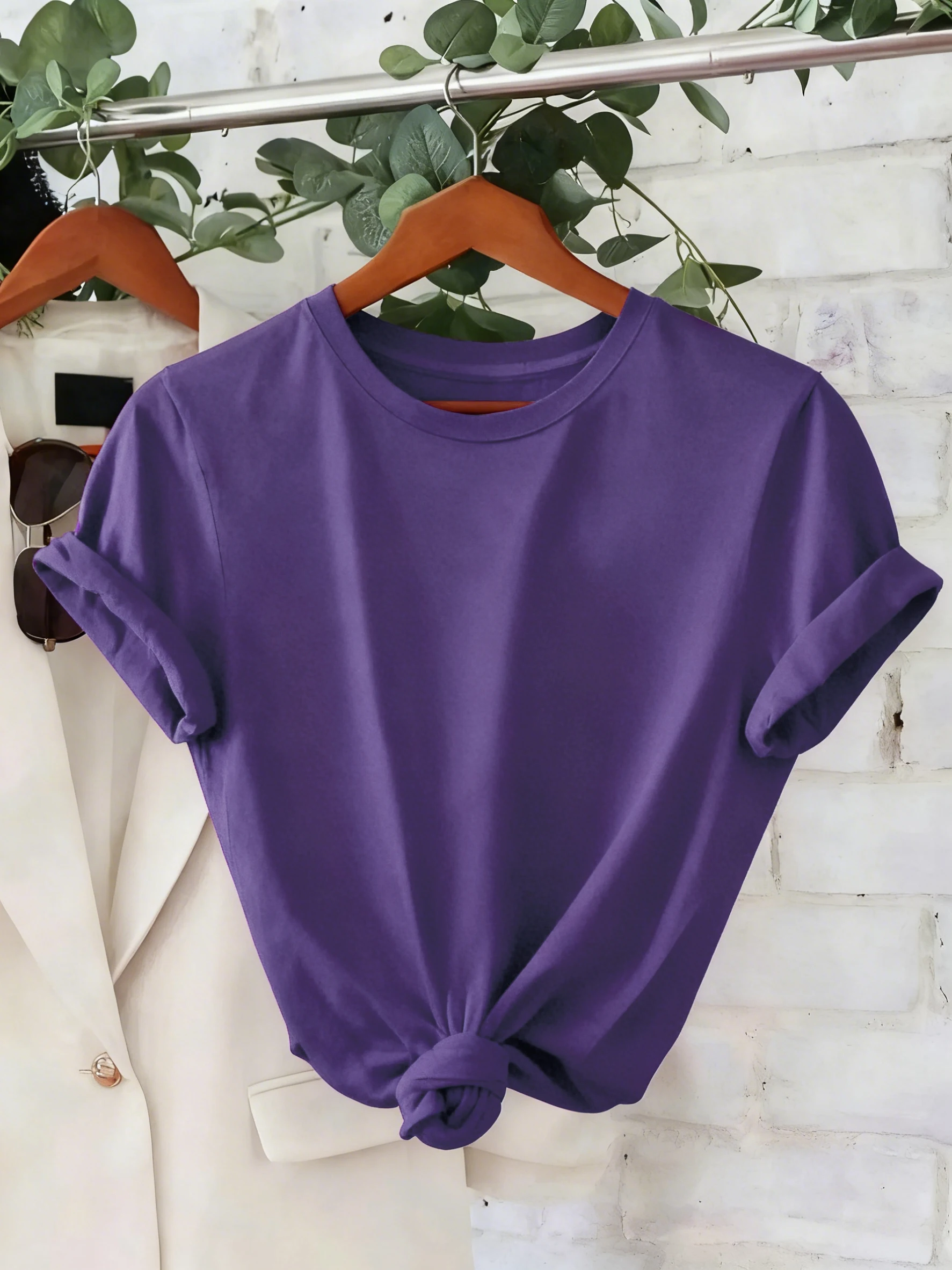 Casual 12 Color Solid T-Shirt Women Summer Breathable Short Sleeve Hip Hop All-Match Clothing Multicolor O-Neck Tee Shirt