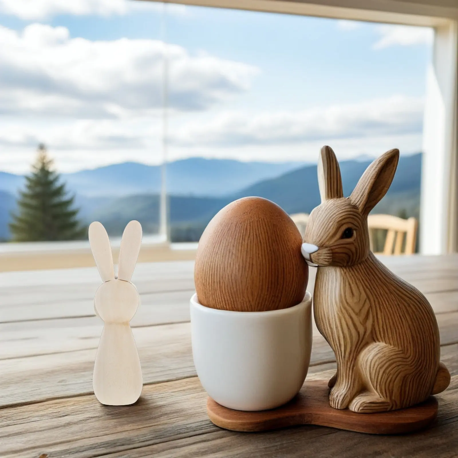 

Набор из 20 деревянных заготовок в виде кроликов, легкие, под покраску, для творчества, развивающий набор для семейного досуга, образовательный набор для поделок с животными