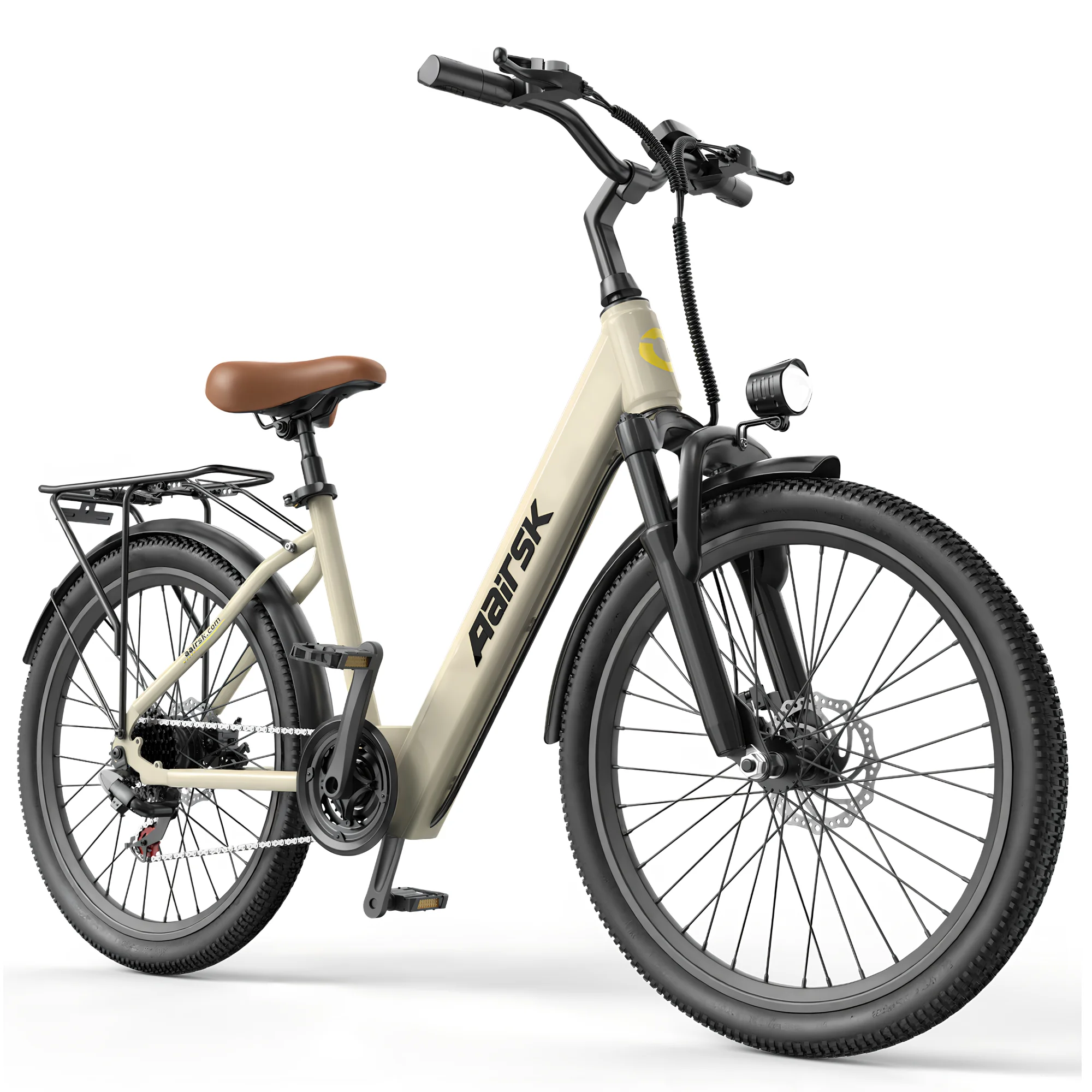 EBike ไฟฟ้าจักรยาน,24 นิ้วจักรยานเสือภูเขาไฟฟ้าพร้อมแบตเตอรี่ลิเธียม,400W 36V มอเตอร์,7 ความเร็ว 23MPH ไฟฟ้าจักรยานสําหรับผู้ใหญ่